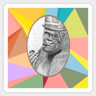 Handsome Gorilla Sticker